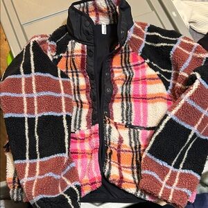 Free people  Fleece Jacket with Button Closure